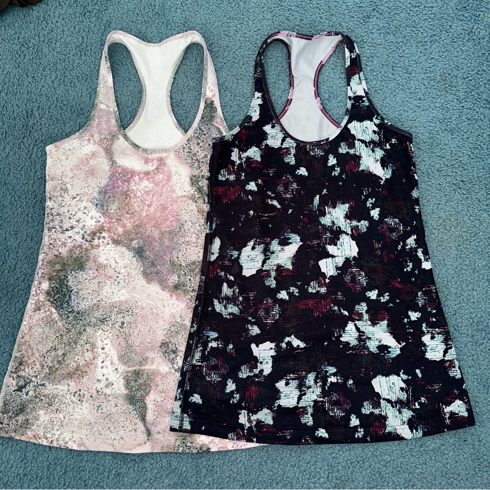 Lululemon Bundle of Two Racerback Tanks Purple Gray 8